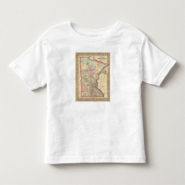 Camiseta De Bebé Mapa de Minnesota de Mitchell (Anverso)