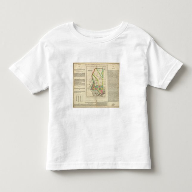 Camiseta De Bebé Mapa de Mississippi (Anverso)
