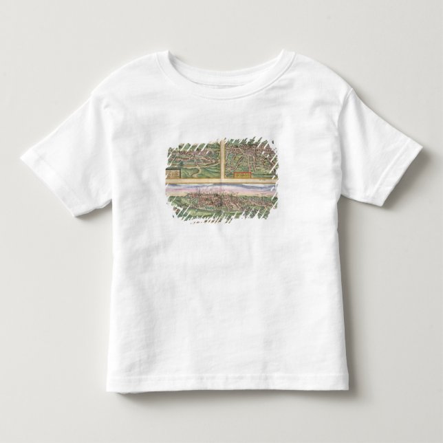 Camiseta De Bebé Mapa de Montpellier, viajes, y de Poitiers, de (Anverso)
