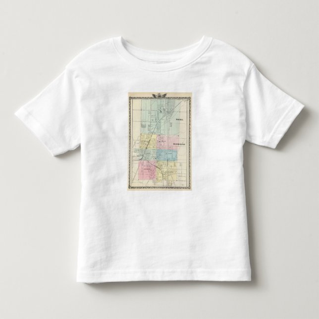 Camiseta De Bebé Mapa de normal, Bloomington (Anverso)