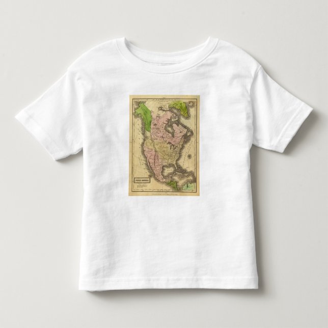 Camiseta De Bebé Mapa de Norteamérica Olney (Anverso)