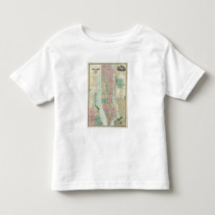 Camiseta De Bebé Mapa de Nueva York y de la vecindad