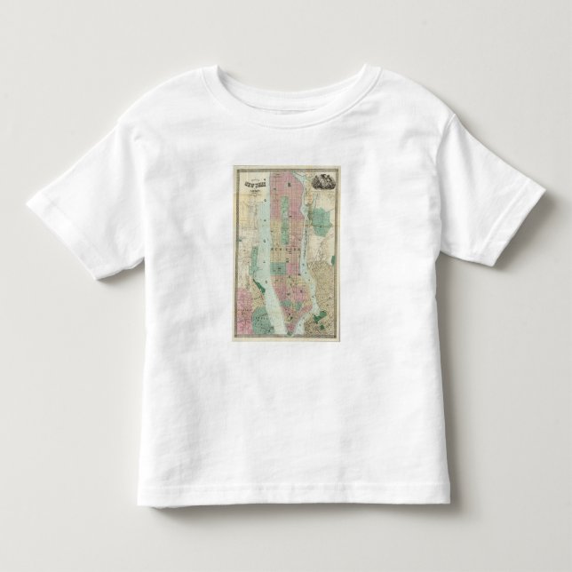Camiseta De Bebé Mapa de Nueva York y de la vecindad (Anverso)