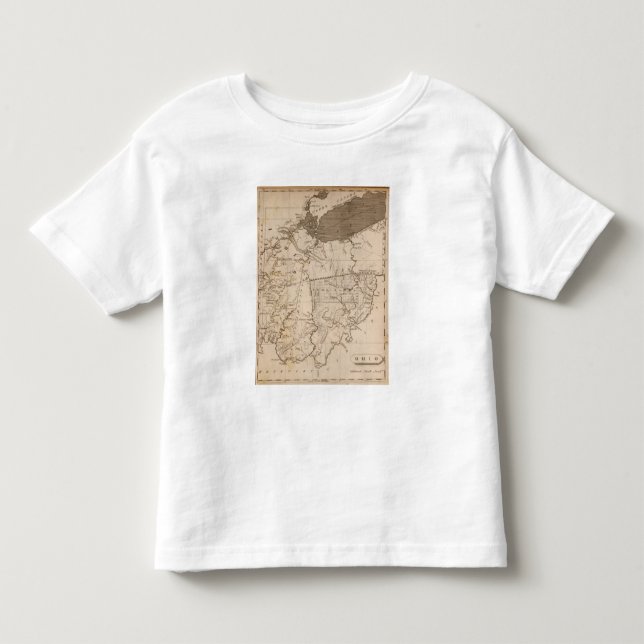 Camiseta De Bebé Mapa de Ohio por Arrowsmith (Anverso)
