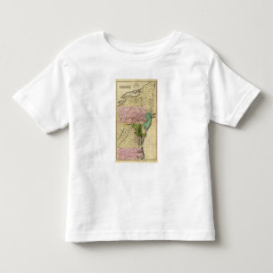Camiseta De Bebé Mapa de Olney de los estados del centro