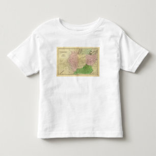 Camiseta De Bebé Mapa de Olney de los Estados Occidentales