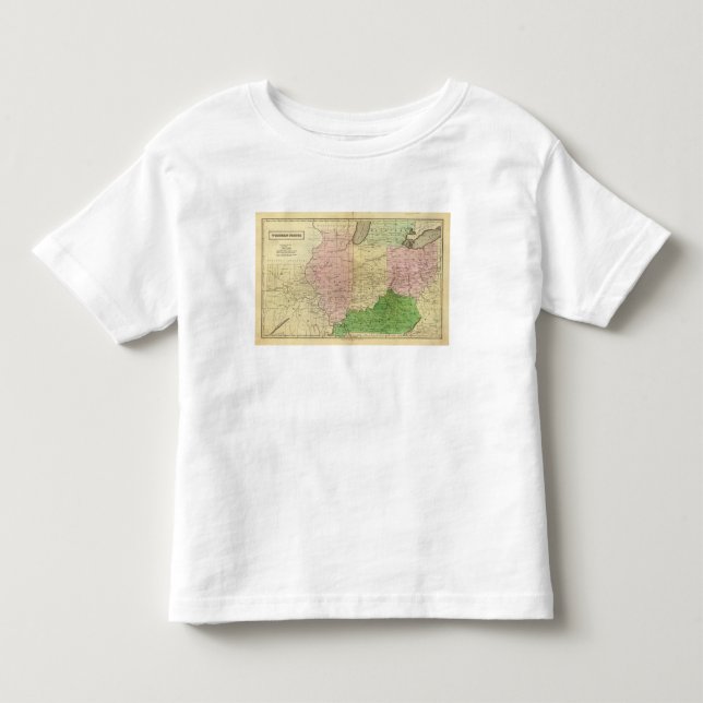 Camiseta De Bebé Mapa de Olney de los Estados Occidentales (Anverso)