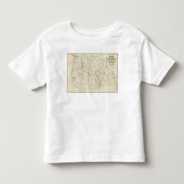 Camiseta De Bebé Mapa de Oregon, California, New México (Anverso)