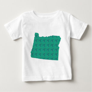 Camiseta De Bebé Mapa de Oregon de la alfombra del aeropuerto de