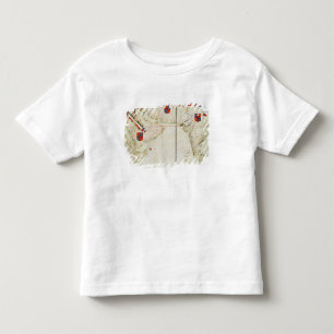 Camiseta De Bebé Mapa de Persia, de Arabia y de la India