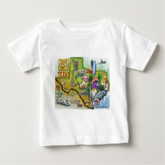 Camiseta De Bebé Mapa de Personalizados de Corpus Christi Tx