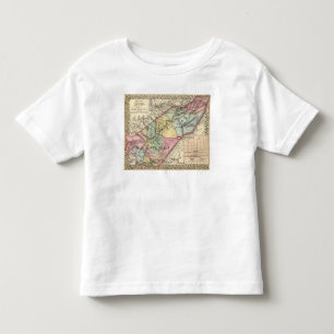 Camiseta De Bebé Mapa de Pocohontas, condados de Greenbrier