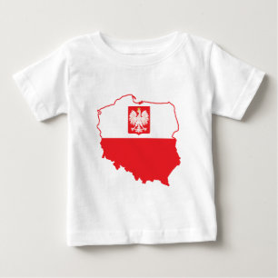 Camiseta De Bebé Mapa De Polonia En Colores Polacos