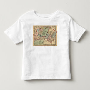 Camiseta De Bebé Mapa de Randolph, condados de Pendleton