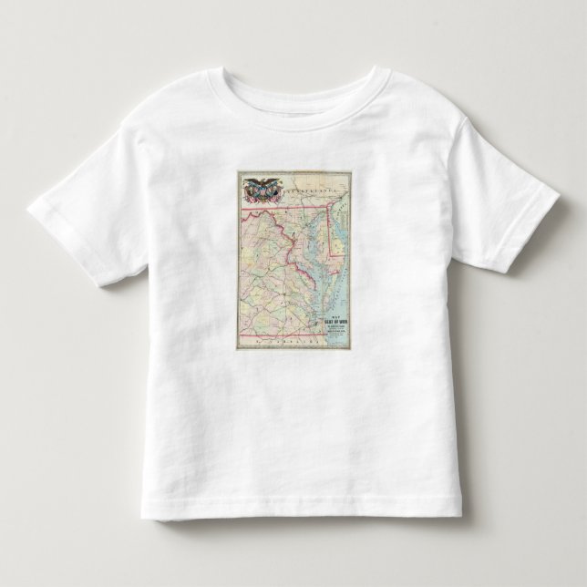 Camiseta De Bebé Mapa de Seat de la guerra (Anverso)