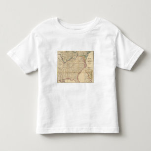 Camiseta De Bebé Mapa de Seat de la guerra civil en América