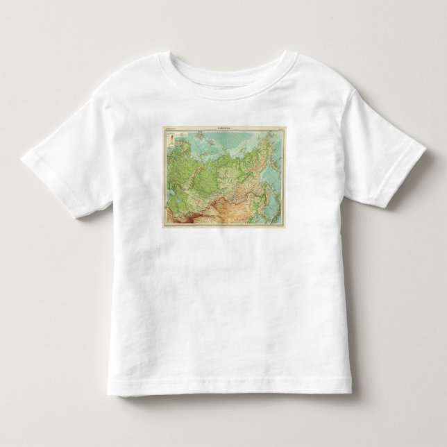 Camiseta De Bebé Mapa de Siberia con las rutas de envío (Anverso)