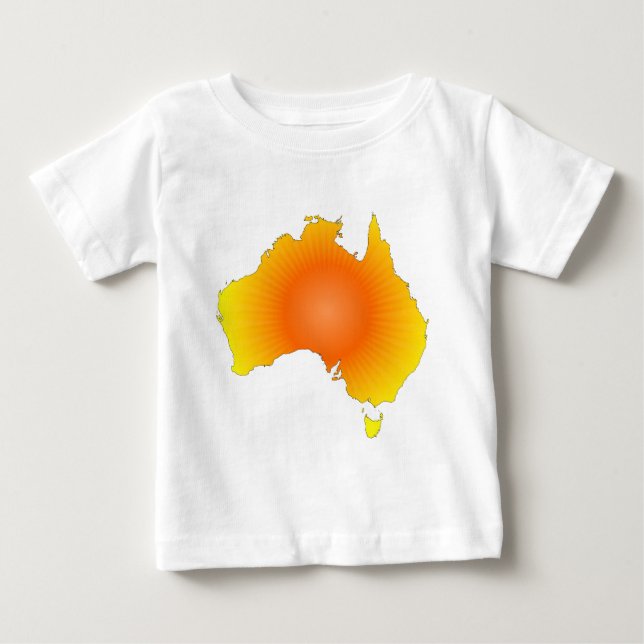 Camiseta De Bebé Mapa de Sunny Australia (Anverso)