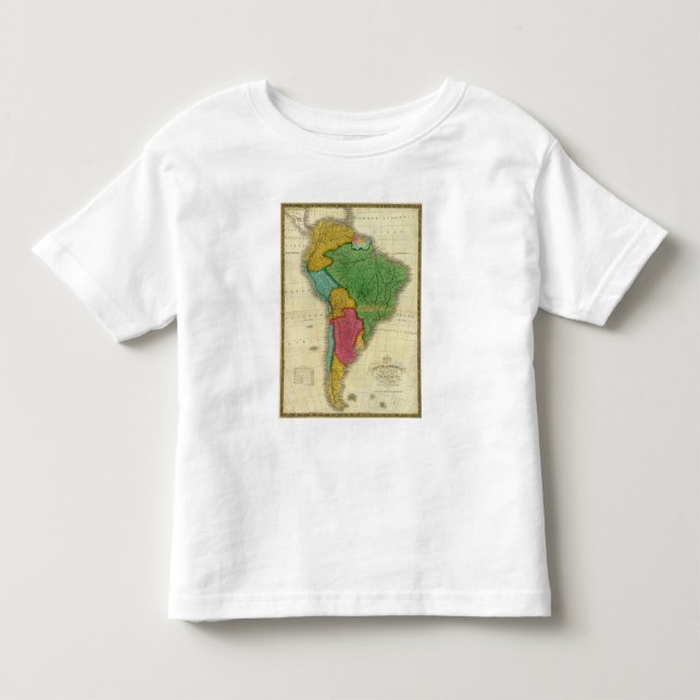 Camiseta De Bebé Mapa de Suramérica 3 (Anverso)