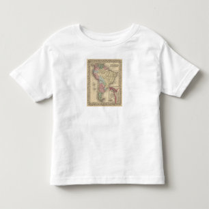 Camiseta De Bebé Mapa de Suramérica de Mitchell