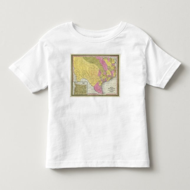 Camiseta De Bebé Mapa de Tejas (Anverso)