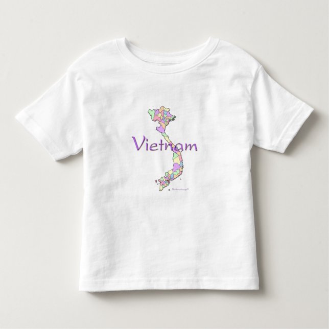 Camiseta De Bebé Mapa de Vietnam (Anverso)