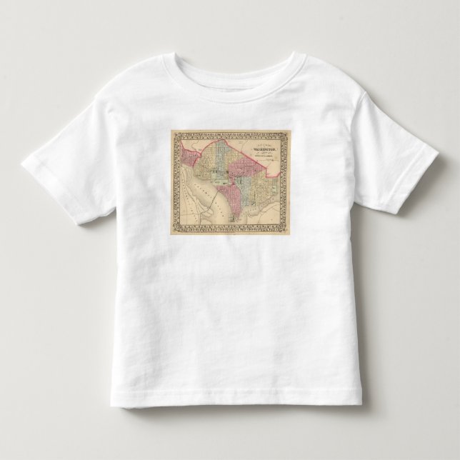 Camiseta De Bebé Mapa de Washington de Mitchell (Anverso)