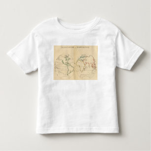 Camiseta De Bebé Mapa de Worlp con 5 zonas