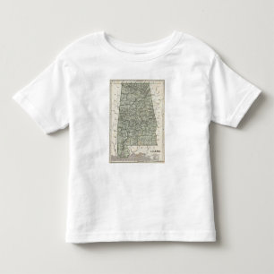 Camiseta De Bebé Mapa del atlas de Alabama