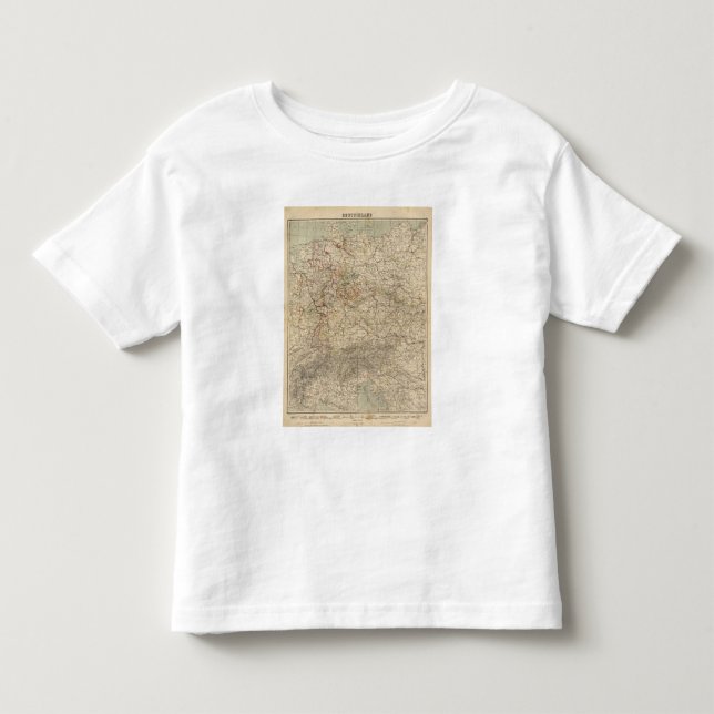 Camiseta De Bebé Mapa del atlas de Alemania (Anverso)