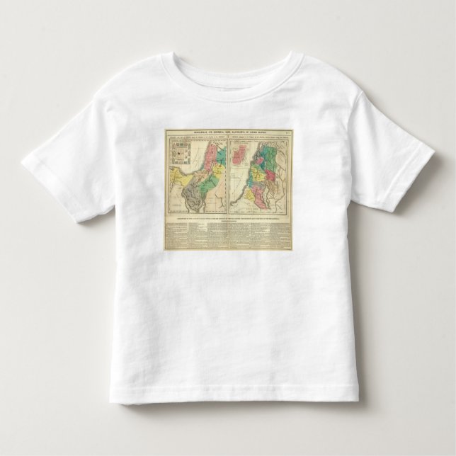 Camiseta De Bebé Mapa del atlas de Canaan - de Israel (Anverso)