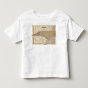 Camiseta De Bebé Mapa del atlas de Carolina del Norte