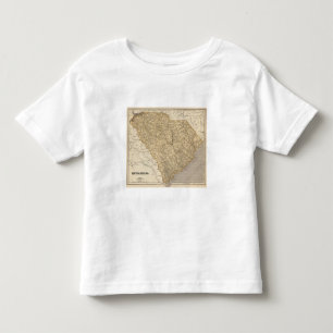 Camiseta De Bebé Mapa del atlas de Carolina del Sur
