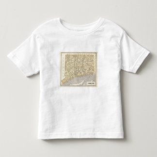 Camiseta De Bebé Mapa del atlas de Connecticut
