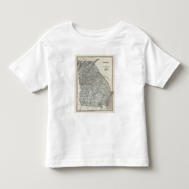 Camiseta De Bebé Mapa del atlas de Georgia (Anverso)