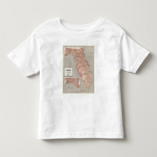 Camiseta De Bebé Mapa del atlas de la Florida