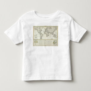 Camiseta De Bebé mapa del atlas de la Marea-onda