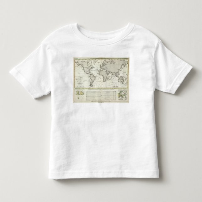 Camiseta De Bebé mapa del atlas de la Marea-onda (Anverso)