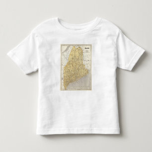 Camiseta De Bebé Mapa del atlas de Maine