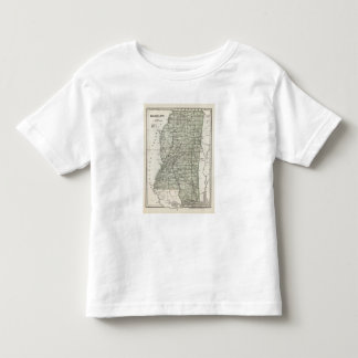Camiseta De Bebé Mapa del atlas de Mississippi