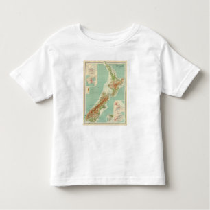 Camiseta De Bebé Mapa del atlas de Nueva Zelanda