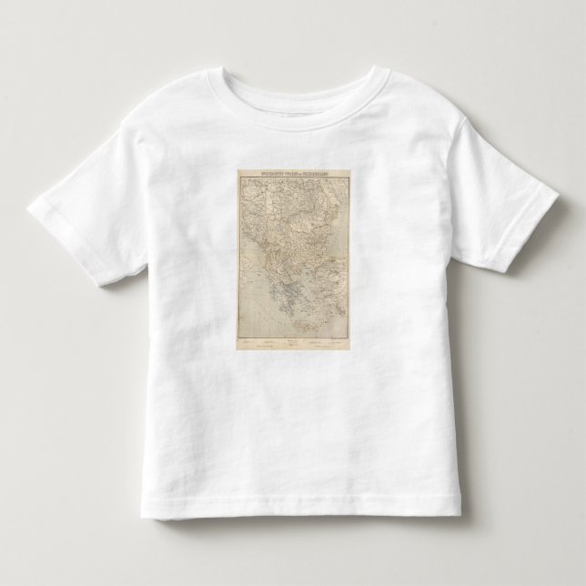 Camiseta De Bebé Mapa del atlas de Turquía y de Grecia (Anverso)