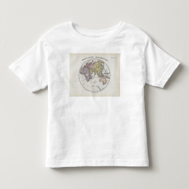 Camiseta De Bebé Mapa del atlas del hemisferio del este (Anverso)