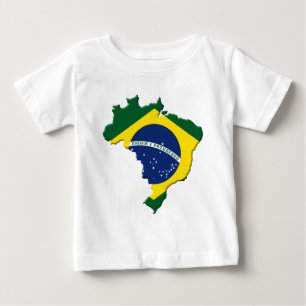 Camiseta De Bebé Mapa del Brasil