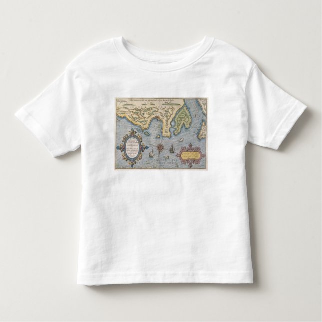 Camiseta De Bebé Mapa del comercio del holandés del mar Báltico (Anverso)