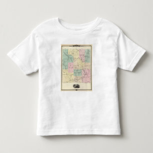 Camiseta De Bebé Mapa del condado de Barron, estado de Wisconsin