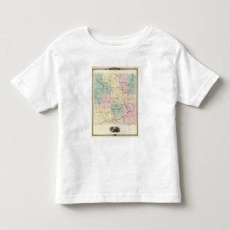 Camiseta De Bebé Mapa del condado de Barron, estado de Wisconsin
