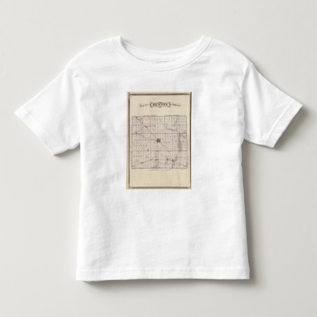 Camiseta De Bebé Mapa del condado de Benton (Anverso)