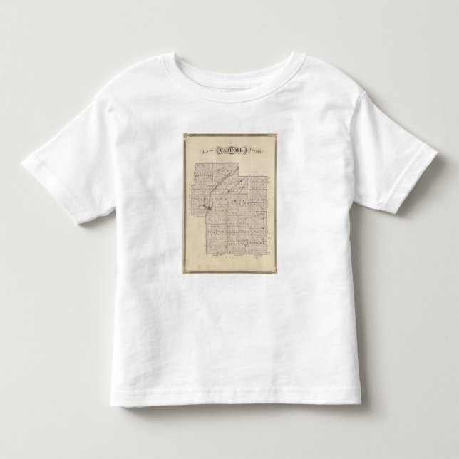 Camiseta De Bebé Mapa del condado de Carroll (Anverso)