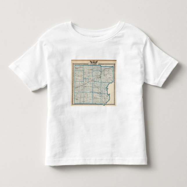 Camiseta De Bebé Mapa del condado de Clark (Anverso)